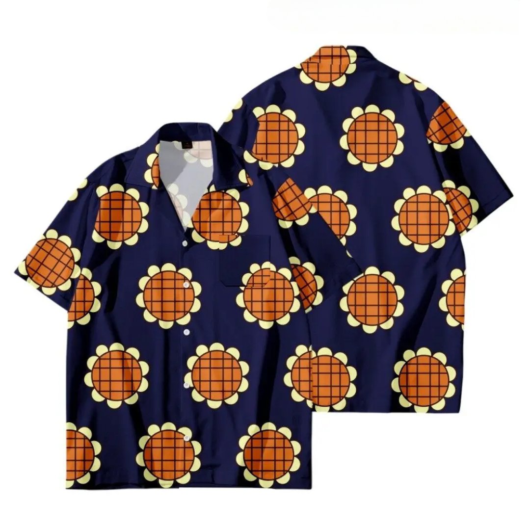 Luffy Dressrosa Shirt Set - Luffy Hawaiian Shirt | Animeclo
