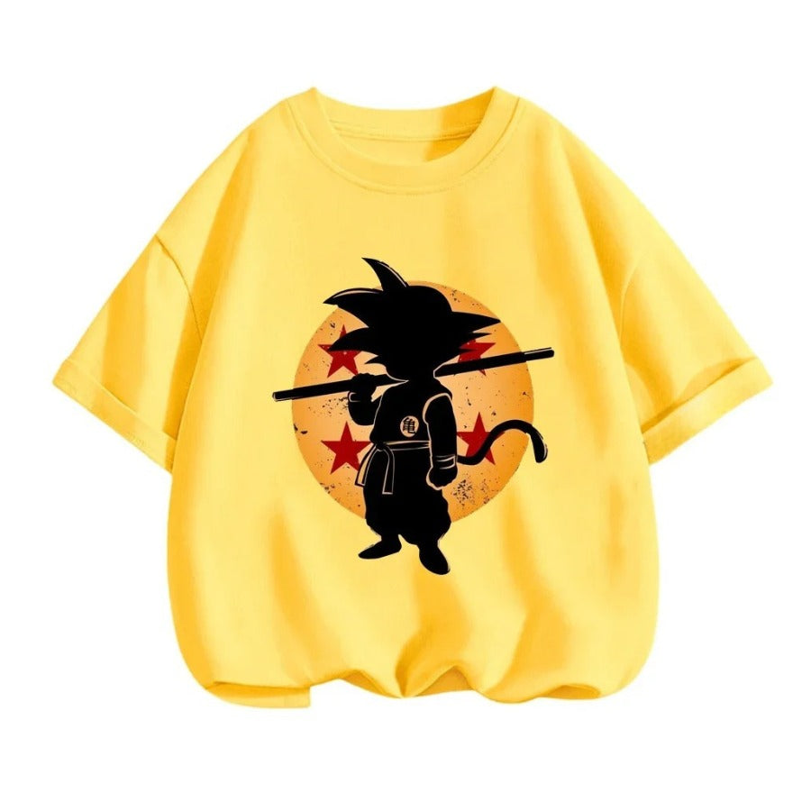 yellow kids goku t-shirt