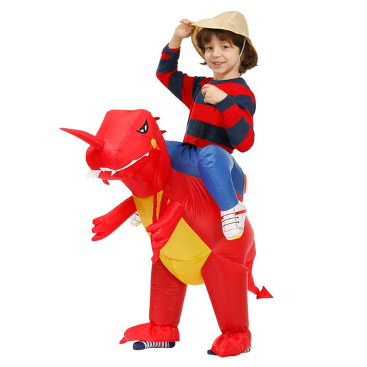 Kids Red Dinosaur Inflatable Costume