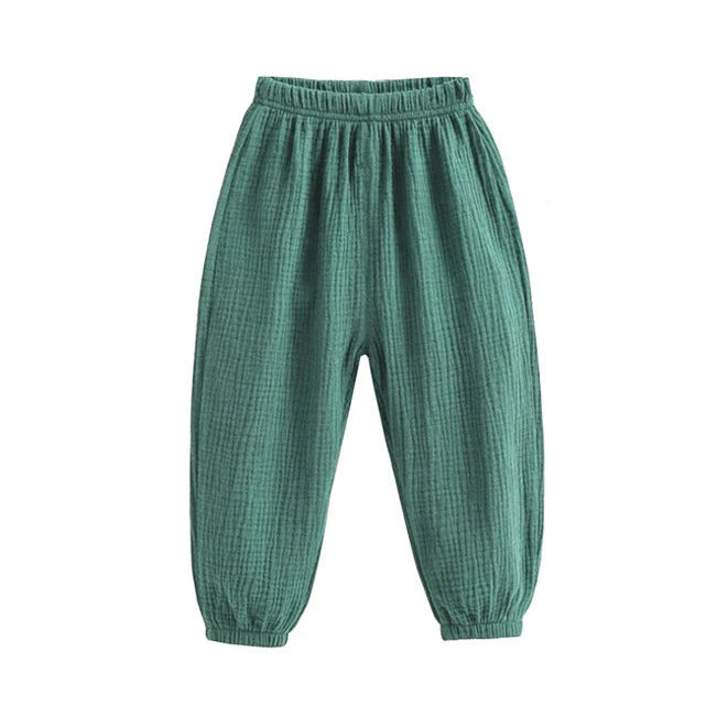 kids harem pants green