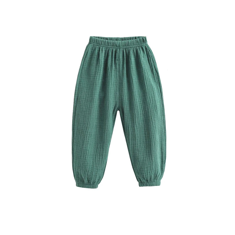 kids harem pants green