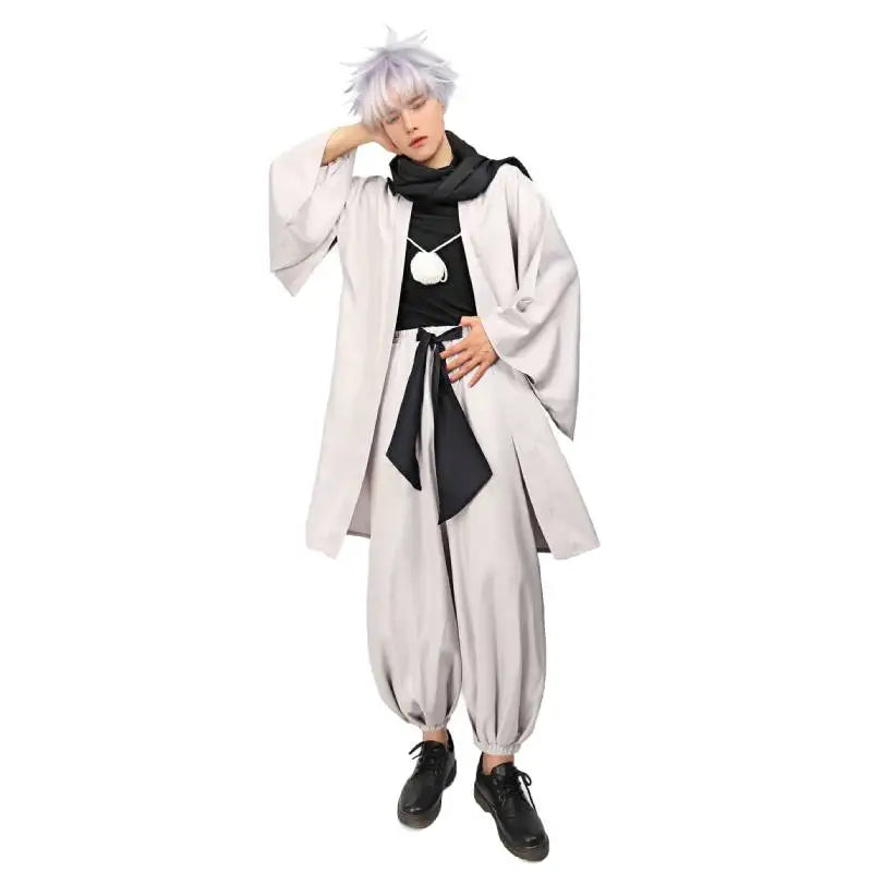 gojo white robe cosplay