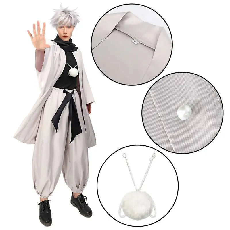 Gojo Satoru Cosplay - White Robe Edition