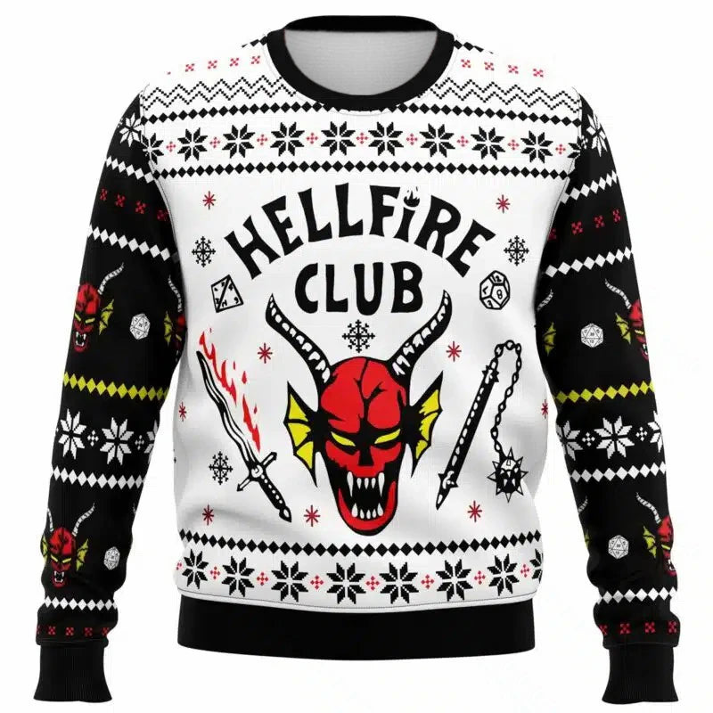 stranger things ugly christmas sweater