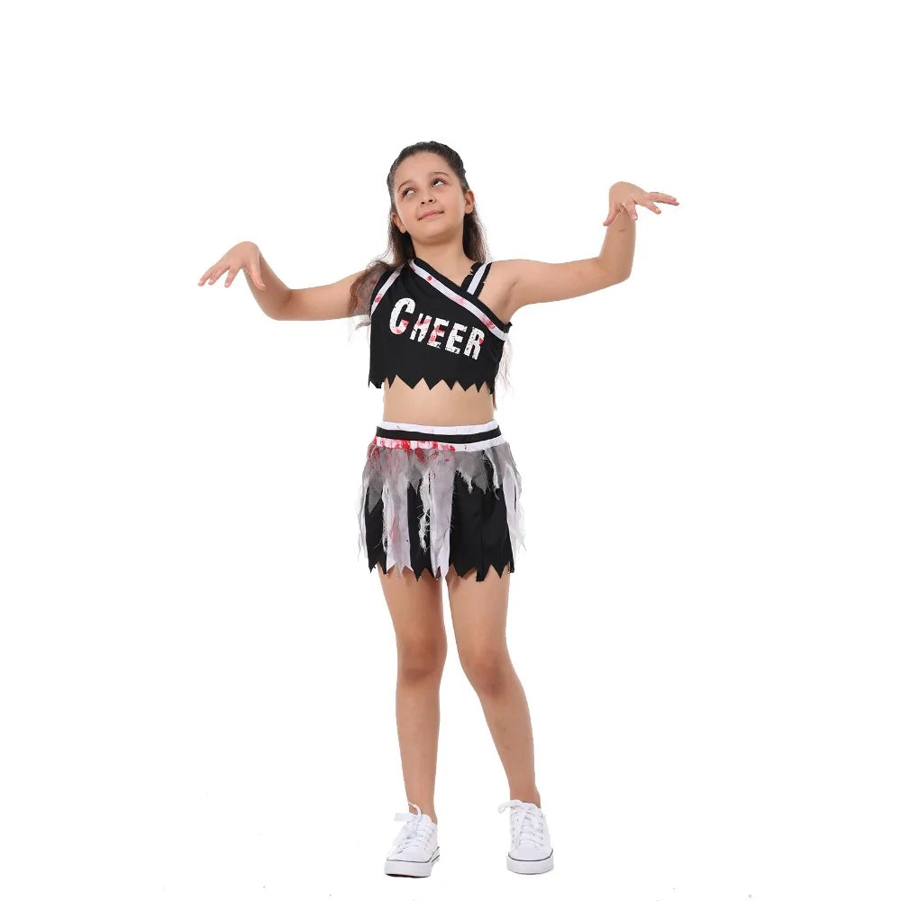 kids zombie cheerleader outfit