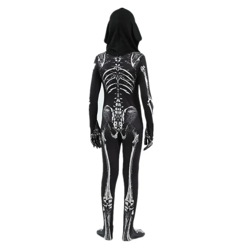 Kids Hooded Skeleton Costume