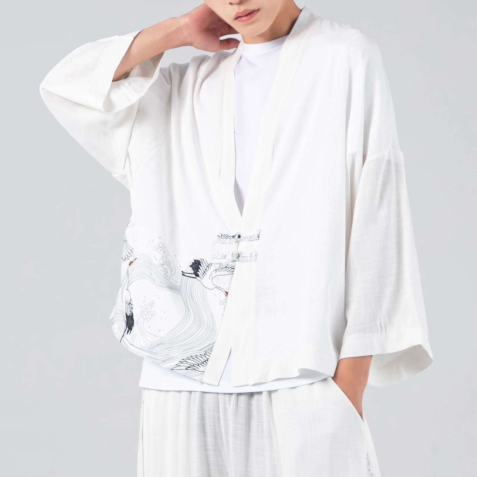 mens kimono white