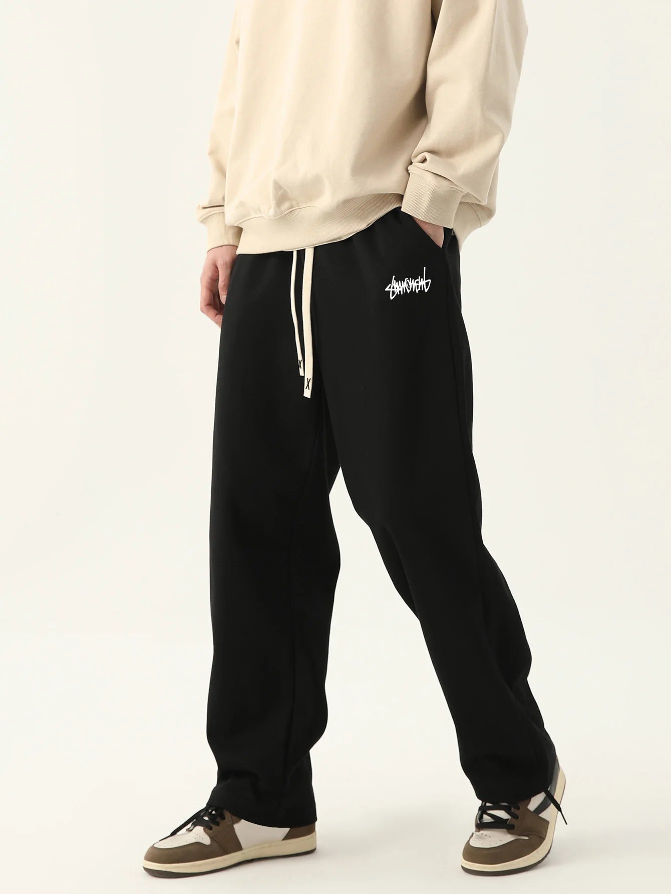 black baggy joggers