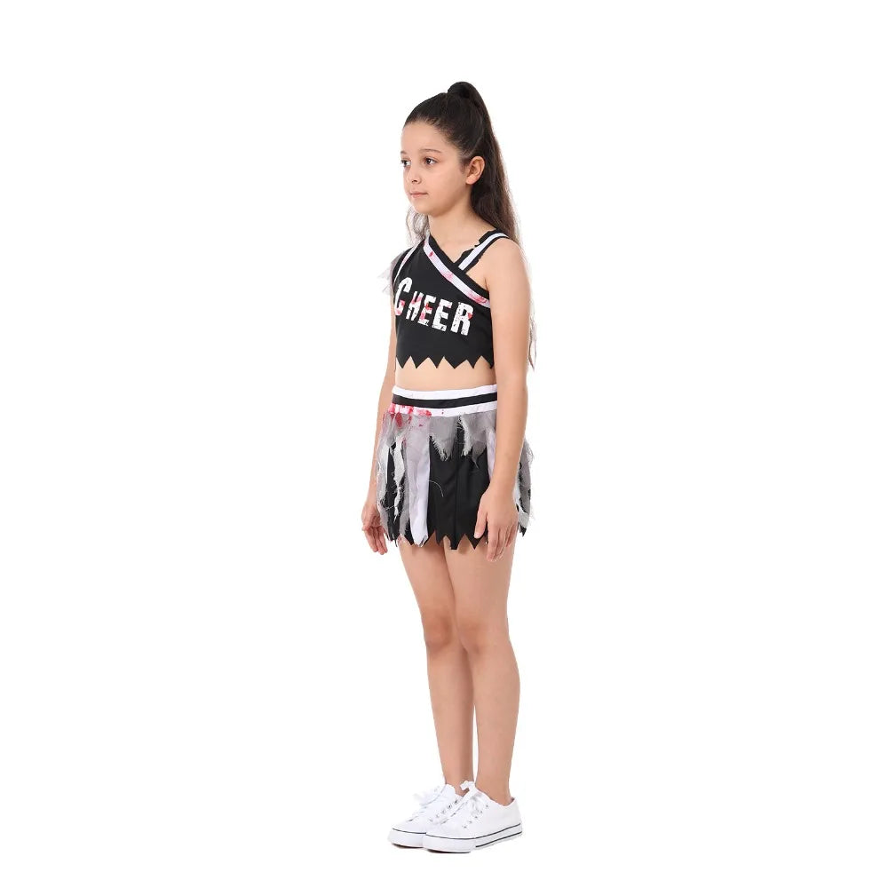 kids zombie cheerleader costume