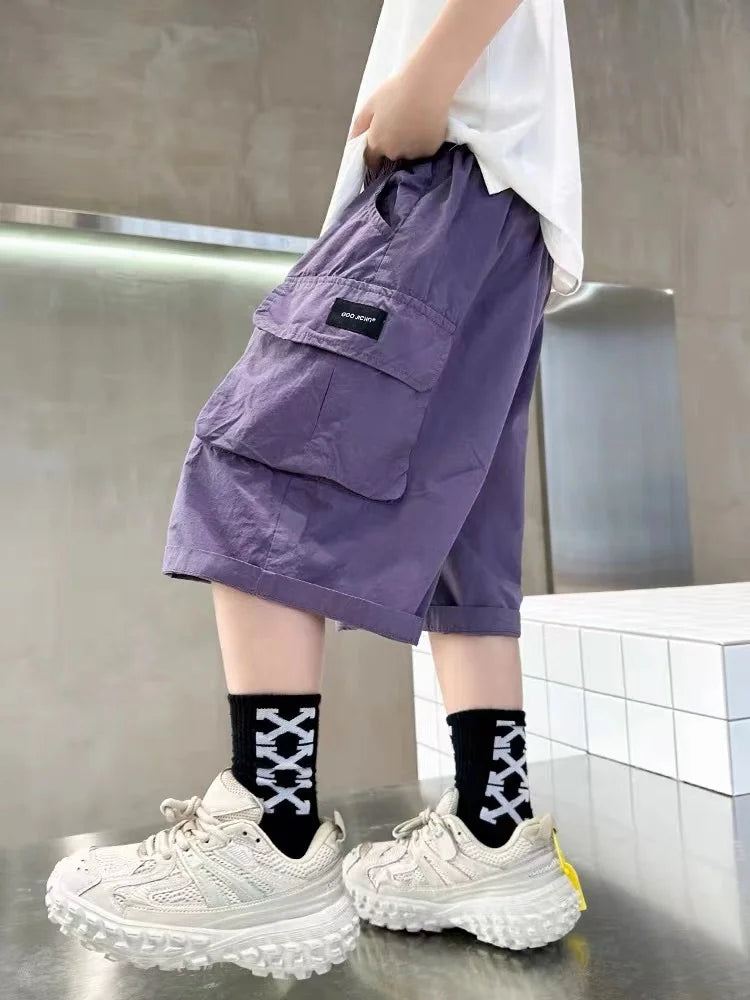 Kids Oversize Pocket Shorts