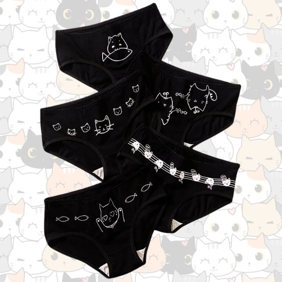 Anime Cat Panties (5pcs)