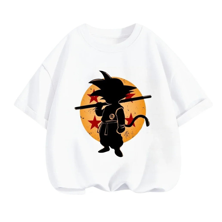 white kids goku t-shirt