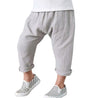 kids linen pants gray