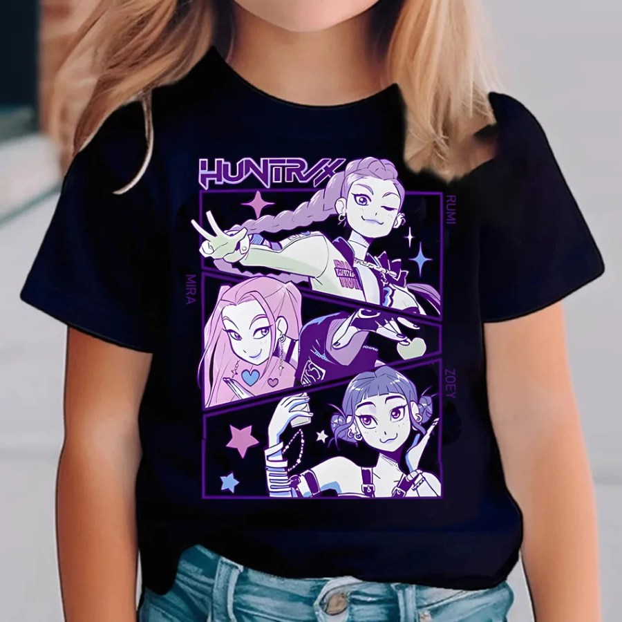 kids kpop huntrix t-shirt