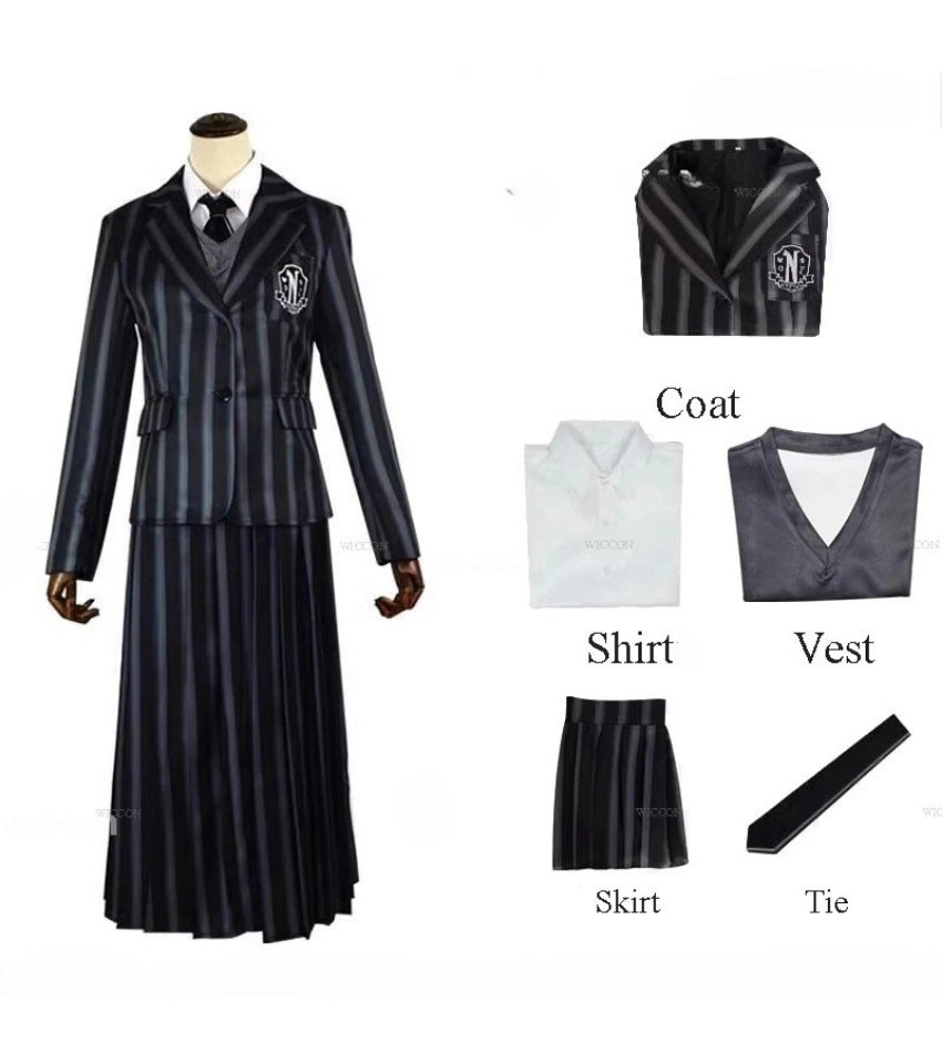 kids wednesday addams uniform